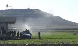 ريف درعا- معارك قوات المعارضة وتنظيم الدولة في تل جموع قرب مدينة تسيل