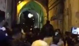 هتافات زفة عريس في القديمة بالقدس المحتلة مساء الأمس.