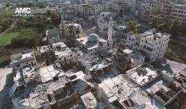 تصوير جوي للدمار الذي خلفه قصف طائرات النظام وروسيا على حي السكري في حلب
مركز حلب الإعلامي