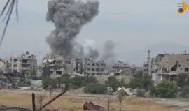 #شاهد غارات جوية استهدفت الأبنية السكنية في حي جوبر بالعاصمة دمشق