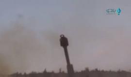 #بلدي: جانب من تمهيد الثوار على مواقع قوات النظام في كنسبا وقلعة شلف و تلة غزالة بريف #اللاذقية