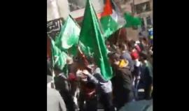 #مباشر مسيرة لحركة حماس في مدينة نابلس تنادي بالمقاومة وتهتف للشهيد القائد #أحمد_جرار