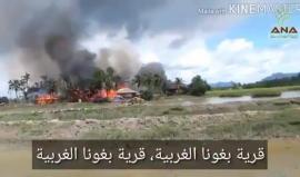 جيش ميانمار والعصابات البوذية تواصل حرق قرى مسلمي الروهينغا