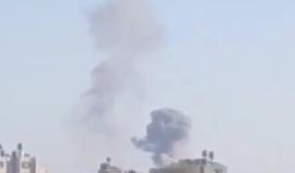 #شاهد| لحظة القصف الحربي الصهيوني على أراض زراعية بحي الزيتون شرق غزة قبل قليل