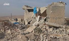 #شاهد الدمار الذي حل في منازل المدنيين جراء القصف الجوي الروسي الذي استهدف مدينة عندان بريف حلب الشمالي