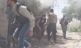 مشاهد من معارك قوات المعارضة والنظام في حي القابون شرق دمشق