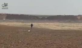 #شاهد لحظة إطلاق قوات الاحتلال النار على شاب أغزل في #مسيرة_العودة_الكبرى شرق جباليا شمال قطاع غزة . 
تصوير علي حمدان