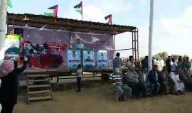 بث مباشر من مخيم العودة شرق غزة في جمعة #الوفاء_للخان_الاحمر ومرور 100 يوم على مسيرة العودة*