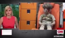 مذيعة cnn تبكي على الطّفل السّوريّ عمران : "...قد ترون دموعي ولكن لا ترون دموع عمران .. إنّه مصدوم لأنّه سُحب للتّوّ من تحت بيته الذي تعرّض للقصف..."