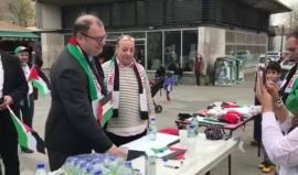 #شاهد السيد "ماريو بوليو" رئيس حزب  bloc quebecois أكبر الأحزاب السياسية في مقاطعة "كيبك" الكندية يشارك في فعاليات ذكرى النكبة الفلسطينية ويتضامن مع الأسرى المضربين عن الطعام