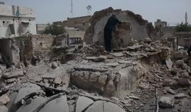 #سوريا .. الدمار الذي خلفه القصف الروسي على حمام الدرج الاثري في مدينة سرمين بادلب