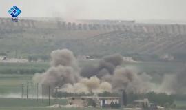 #شاهد| الغارات الجوية على مدينة اللطمانة شمال حماة السورية 
تصوير وكالة ثقة