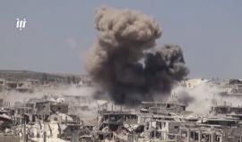 قوات النظام تواصل قصفها أحياء درعا البلد بصواريخ الفيل وغارات الطيران الحربي
تصوير نبأ