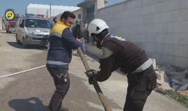 إصابات اثر قصف استهدف كفرناها وعويجل بالقنابل العنقودية والفوسفورية في ريف حلب  الغربي