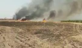 فيديو يظهر الحرائق الكبيرة المشتعلة في كيبوتس بئيري بغلاف غزة نتيجة طائرة ورقية مشتعلة