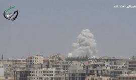 مشاهد من الغارات الجوية على مدينة #حريتان بريف #حلب الشمالي اليوم