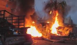 #شاهد آثار القصف الروسي بقنابل "النابالم" الذي استهدف حي الوعر في ريف حمص