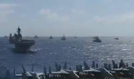 #شاهد استعراض عسكري للقطع البحرية في كوريا الشمالية