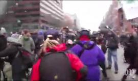 #شاهد حرق سيارات واعمال شغب في شوارع واشنطن احتجاجا على تنصيب ترامب رئيسا للولايات المتحدة