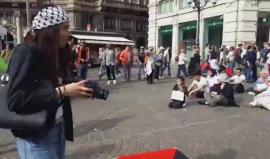 فعالية في ذكرى النكبة ينظمها تجمع الشباب الفلسطيني في مدينة ميلانو الإيطالية