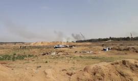 ‏#مباشر حرائق كبيرة في الداخل المحتل شرق البريج على حدود وسط القطاع بفعل بالونات حارقة‏ .

بث مراسلنا : أحمد المقادمة