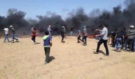 #مباشر من فعاليات #مليونية_القدس على الحدود الشرقية لمدينة خانيونس