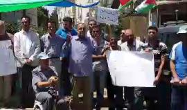 مباشر .. وقفة تضامنية امام خيمة اعتصام الاسرى والمحررين المقطوعة رواتبهم