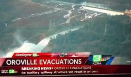 اجلاء الآلاف خوفا من انهيار قناة تصريف المياه الزائدة في سد أمريكي بولاية كاليفورنيا