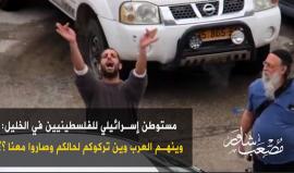 مستوطن إسرائيلي للفلسطينيين في الخليل: وينهم العرب ؟ تركوكم لحالكم وصاروا معنا ؟! 
ما تعليقك ؟ 
تصوير مصعب شاور