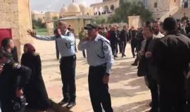 وسط اقتحامات المستوطنين .. 

#فيديو اعتداء وحشي اسرائيلي على أحد حراس الأقصى وتوتر شديد في المكان