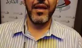 ياسر علي عضو الامانة العامة للمؤتمر الشعبي لفلسطيني الخارج متحدثا عن فعاليات مئوية وعد بلفور  في لبنان.