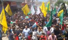 #صور تشييع جثمان الشهيد القسامي علي الغندور الذي ارتقى في قصف لطائرات الاستطلاع مساء أمس شمال غزة