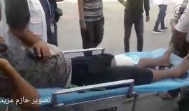 #فيديو اصابة شاب برصاص الاحتلال شرق البريج على حدود وسط قطاع غزة