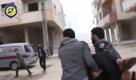 جرحى جراء قصف قوات النظام السوري على مدينة دوما