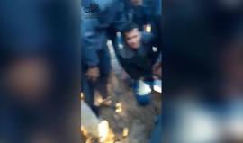 #شاهد لحظة ارتقاء الشهيد ياسر سكر برصاص الاحتلال خلال المواجهات على السياج الفاصل شرق مدينة غزة . 
تصوير اسماعيل صلاح