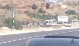 #شاهد تظاهرة للمستوطنين على مدخل بلدة بني نعيم في الخليل