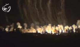 الفسفور يغطي ريف #حلب 
(شبكة شام)