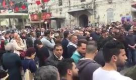 #فيديو وقفة احتجاجية وسط نابلس نصرةً للقدس