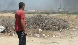 #مباشر من أمام السياج الفاصل شرق مدينة غزة . 
بث/عبد الرحمن الربعي