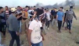 #فيديو إصابة مواطنين اثنين برصاص الاحتلال شرق بلدة خزاعة شرقي خانيونس جنوب القطاع قبل قليل