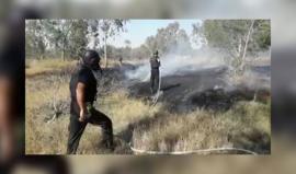 #فيديو حريق كبير في "كيبوتس بئيري" في الداخل المحتل قرب حدود خانيونس بفعل طائرات ورقية تحمل مواد حارقة