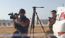 #شاهد| قوات الاحتلال تستهدف صحفيي قناة الجزيرة والقدس خلال مواجهات على حدود غزة