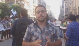 مظاهرة لنشطاء مدينة #حلب تحمل ثلاثة رسائل .. تعرف عليها ! 
تقديم: محمود أبو الشيخ