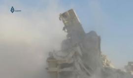 #حمص- قصف للنظام بالاسطوانات المتفجرة على الأبراج السكنية في حي الوعر