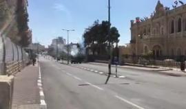 #فيديو اندلاع مواجهات مع الاحتلال في بيت لحم قبل قليل