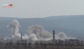 قصف جوي عنيف على ريف حمص الشمالي