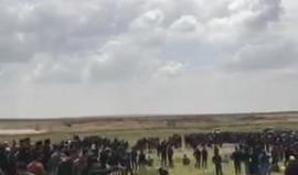 تجمع الالاف شرق غزة