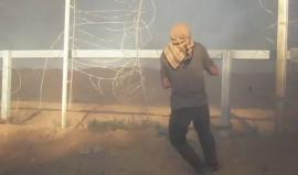 #شاهد المتظاهرون يصلون نقطة الصفر على السياج الفاصل شرق مدينة غزة.