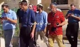 #شاهد مستوطنون يقتحمون ساحات المسجد الأقصى المبارك بحماية أمنية مشددة