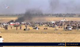 #مباشر بدء فعاليات #مليونية_العودة في قطاع غزة بذكرى النكبة وبالتزامن مع نقل السفارة الامريكية للقدس